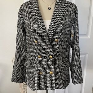 NWT Anthropologie, Bishop and Young Cavalli Tweed Blazer, size medium,